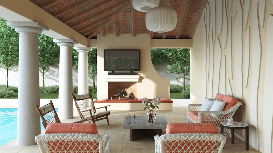 CGI furniture lifestyle interior, photoreal hero render by Impala